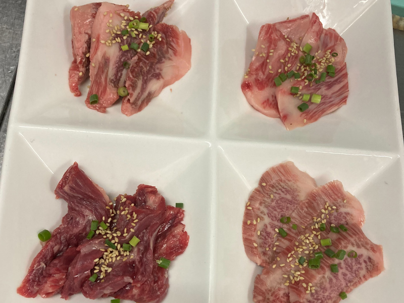 国産牛4種盛り合わせ